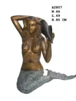 Sitting Mermaid with shell Fountain - Image 2