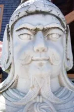 Pair of Marble Chinese Warriors - Image 4