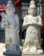 Pair of Marble Chinese Warriors