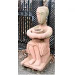Brownstone Seated Woman With Vessel