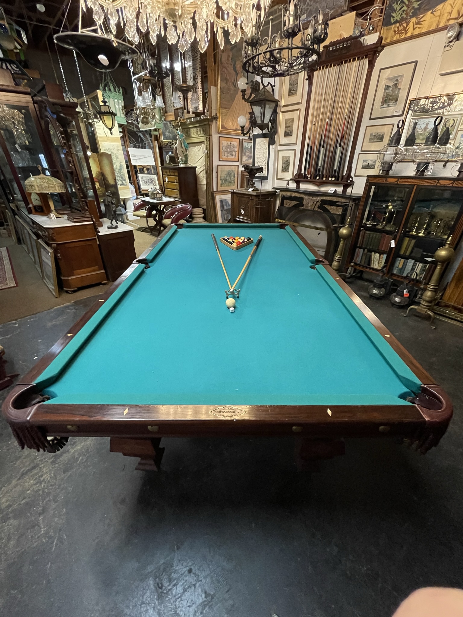 H.J. Sullivan Eureka Cushions Pool Table Aardvark Antiques