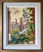 'Rooftops' by John N. Barron, Newport, Oil on Board - Image 2