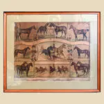 Currier and Ives 'Star of the Trotting Track' c. 1886 Lithograph