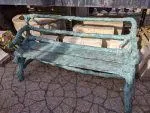 Bronze Faux Bois Bench