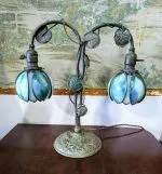 Signed Bradley & Hubbard Water Lily Lamp c.1900