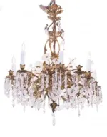 Maison Bague Style Gilt Bronze Chandelier