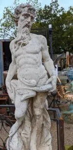 Poseidon Limestone Statue
