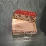 Chinese Cinnabar & Silverplate Pill Box - Image 2