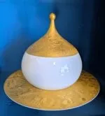 Porcelain Covered Dish w/Underplate by Bjorn Wiinblad for Rosenthal