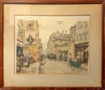 T.Frantisek Simon etching & Aquatint of Paris St - Image 2