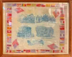 C. 1980s Framed souvenir Silk Scarf From Newport - Image 2