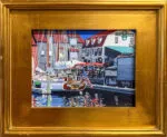 Oil Painting of Bannister’s Wharf, Newport by Tony Gill - Image 2