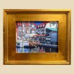 Oil Painting of Bannister’s Wharf, Newport by Tony Gill
